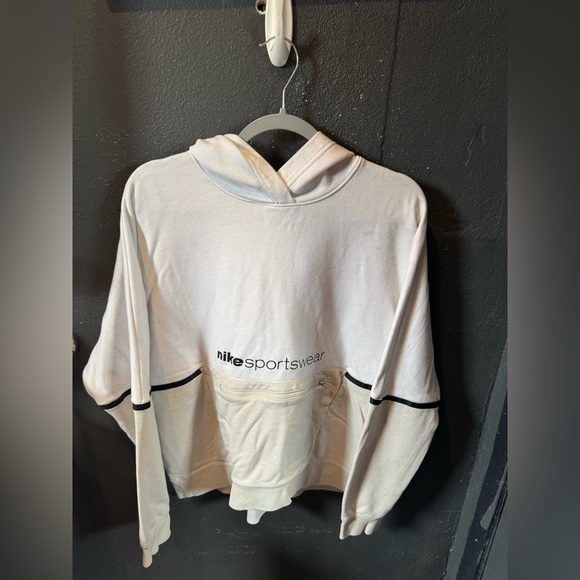 Nike Sportswear White and Cream Pullover Hoodie - Picture 1 of 7